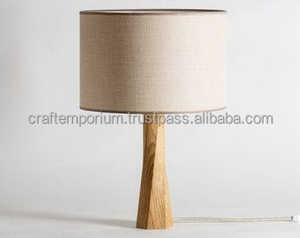 carved wooden table <b>lamps</b> featuring hand-finished textures and luxurious lampshades, ideal for warm and refined living spaces. - Product Image 4
