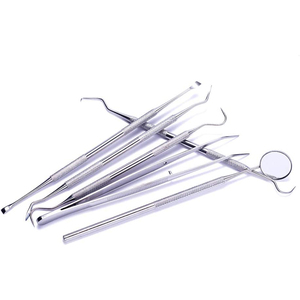 6 Pcs Dental Cleaning Tools Kit Stainless Steel <b>Plaque</b> <b>Remover</b> <b>Tooth</b> Pick Scaler Dental Hygiene Set Oral Care Kit - Product Image 2
