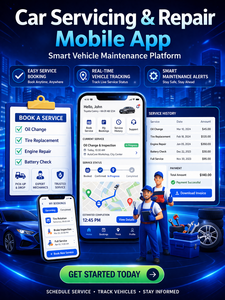 Aplicación Todo en Uno para Servicio y Reparación de Automóviles con Actualizaciones en Tiempo Real, Programación y Tarjetas de Trabajo Digitales - Product Image 1