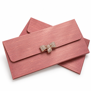 Sobres de Lujo para Dinero de Eid Mubarak, Sobres de Regalo de Seda Personalizados con Broche de Diamantes de Imitación y Cierre Magnético, Venta al por Mayor - Product Image 5