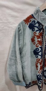Women's Cotton Embroidered <b>Mandarin</b> <b>Collar</b> <b>Jacket</b> Full Sleeve Autumn Hand Embroidery Design Coat - Product Image 2