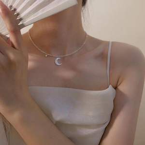 Collar con Colgante de Perla Natural de Agua Dulce, Cadena para Clavícula, Regalo para Mejor Amiga, Collares Finos con Colgante para Mujer - Product Image 1