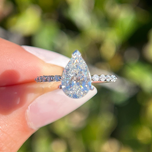 Anillo de Diamante Cultivado en Laboratorio de Corte Redondo de 1.65 Quilates, Oro Blanco de 14k con Baño de Rodio, Clásico para Compromiso y Boda, Gran Venta - Product Image 5