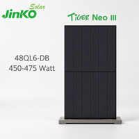 Panneaux solaires Jinko Solar 48QL6-DB N-type 465W, module solaire tout noir TOPCon bifacial, module générateur d'énergie, stock UE