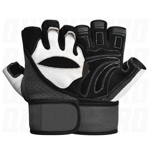 Half Finger Breathable Fitness Gloves Adjustable Wrist Strap Polyester Gym Weight Lifting Cycling Gloves Unisex Custom Logo OEM - Product Image 4