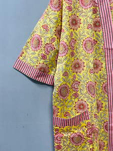 Batas Kimono de Algodón Estampado de Lujo para Mujer, Ropa de Dormir Informal para la Playa, Regalo Perfecto para Damas de Honor - Product Image 5