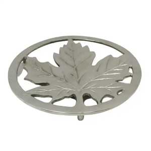 Sous-plat en métal doré en forme de feuille de laurier, résistant à la chaleur, pour plats chauds - Product Image 3