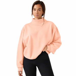 Nouveau sweat-shirt pour femme, style moderne, uni, tricoté, col montant, léger et tendance, idéal pour l'extérieur - Product Image 1