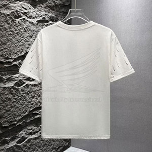 T-shirt en coton 100% de haute qualité avec strass, personnalisable, respirant, coupe décontractée, pour hommes, en gros, marque privée, OEM - Product Image 2