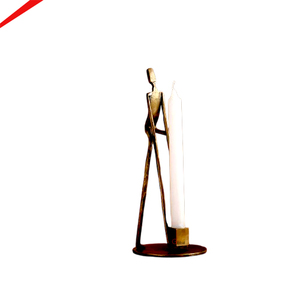 Support et porte-bougie classiques en métal pour une seule bougie, décoration pour la maison, l'hôtel et les mariages - Product Image 3