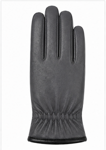 Gants en cuir élégants pour femmes, chauds pour l'hiver, avec revers en polaire, compatibles écran tactile, gants de luxe pour la mode, vente en gros - Product Image 3