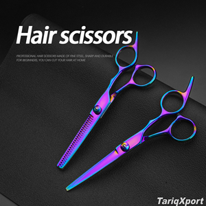 Tijeras de Peluquería Profesionales de Alta Calidad, con Mango Largo, Punta Afilada, Acero Inoxidable, Coloridas, de 6.0 Pulgadas, Venta al Por Mayor de Fábrica - Product Image 3