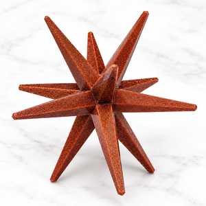 Estrella Merkaba de Cristal Rojo Dorado de 12 Puntas, Ecológica, Feng Shui, Regalo Espiritual, Venta al por Mayor, Pulida - Product Image 5