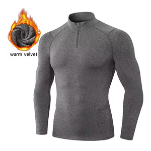 Vêtement de sport léger en velours pour le basketball et le football, haut de compression thermique long, coupe-vent, pour l'entraînement hivernal - Product Image 6