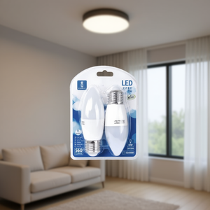 Led C37 E27 7W 6400K Luce Diurna 560 Lumen Confezione da 2 - Product Image 3