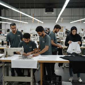 สินค้าขายดี เสื้อยืดผู้ชาย ราคาส่ง 240 GSM เสื้อผ้าสตรีทแวร์ ผู้ผลิตชั้นนำ สกรีนโลโก้ เสื้อยืดทรงบ็อกซี่ - Product Image 2