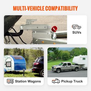 Acoplador de Remolque Recto de Alta Resistencia con Capacidad para 3500 Libras, Bola de Enganche de 2 Pulgadas y Soportes de Montaje de 2 Pulgadas - Product Image 6