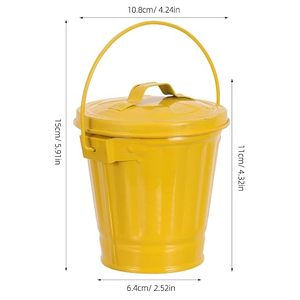 Great quality in reasonable price <b>Large</b> Capacity Iron Waste <b>Bin</b> Heavy Duty Metal Trash Container For Hotel Restaurant Office - Product Image 6
