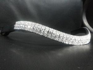 Banda de cejas de caballo de cuero negro personalizada, cristal ostentoso, cómoda y duradera para equitación ecuestre, último producto de moda. - Product Image 4