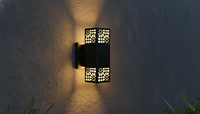 Applique murale moderne/japonaise en acier/inox à commande tactile LED, 300 lm, Ra85, 30000 heures, 3500K (blanc chaud), 25 cm, pour salon