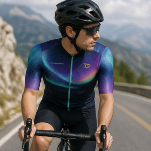 Custom Pro <b>Cycling</b> Jersey Men Full Zip Sublimation Bike Shirt Breathable Mesh Racing Bicycle Wear - Product Image 6