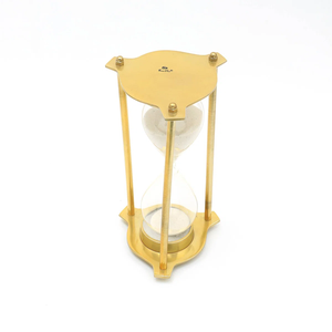 High Quality Gold-Plated Modern Sculpture Polished Metal Sand <b>Timer</b> for Home Office Desk Tabletop Living Room Ornament - Product Image 1