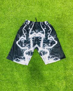 Shorts de sport pour homme, style streetwear, taille élastique, mélange polyester/coton, respirant, séchage rapide, coupe slim, poches, design personnalisable - Product Image 4