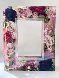 Handmade Luxury Resin Photo <b>Frame</b> with Botanical Floral Design for Thoughtful Gift Giving - Product Image 1