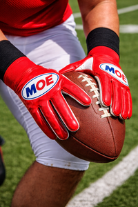 ถุงมือรับบอลอเมริกันฟุตบอลแบบกำหนดเองของ MOE ถุงมือซิลิโคนเพิ่มประสิทธิภาพการฝึกซ้อม ผู้ผลิตขายส่งแบบ OEM - Product Image 3