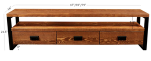 Oferta Especial: Mueble para TV Extensible de Madera Sólida y Hierro Forjado, Estilo Americano Moderno de Mediados de Siglo, Calidad Premium, Venta al Por Mayor - Product Image 5