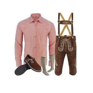 Tenue authentique bavaroise Lederhosen pour l'Oktoberfest, costume de festival pour homme en 5 pièces, vêtements alpins - Product Image 1