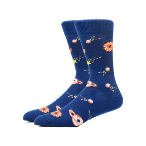 Crew <b>Socks</b> <b>Black</b> Solid Jacquard Knit Casual Adult Summer Standard Thickness Breathable Spandex/Cotton Eco-Friendly - Product Image 4