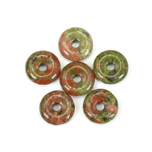 Donuts en Cristal Naturel, Donuts en Pierre de Cristal Unakite, Pierres Gemmes en Cristal, Donuts de Guérison en Cristal Reiki, Agate, Grossiste - Product Image 1
