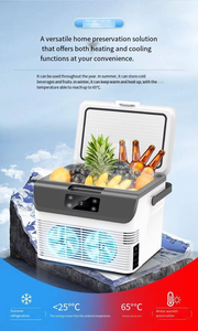 Portable Car <b>Refrigerator</b> 15L Compressor Cooling LCD Touch Screen Digital Display White Plastic 12V-220V - Product Image 5