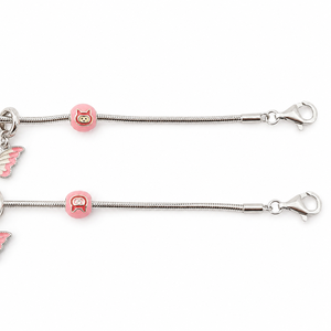 925 Sterling Silver Butterfly and Floral Charm <b>Anklet</b> High Polish Color Enamel Cute Nature Style Jewelry for Girls Kids Daily - Product Image 4