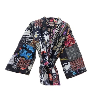 Indio hecho a mano vintage algodón patchwork kantha kimono bata mujer prendas de vestir ropa de dormir ropa de casa algodón suave ajuste cómodo - Product Image 4