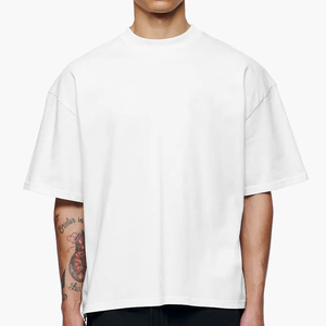 เสื้อยืดคอกลมโอเวอร์ไซส์แขนสั้นผู้ชาย ผ้าฝ้าย 100% พิมพ์ลายโลโก้ด้านหน้า เป็นมิตรกับสิ่งแวดล้อม ขนาดปรับแต่งได้ ราคาขายส่ง - Product Image 2