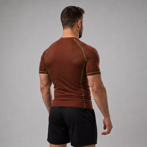Wholesale Sublimation Printed MMA Rash Guard <b>for</b> <b>Men</b> Short Sleeve <b>Compression</b> <b>Shirt</b> Bjj Rashguard - Product Image 6