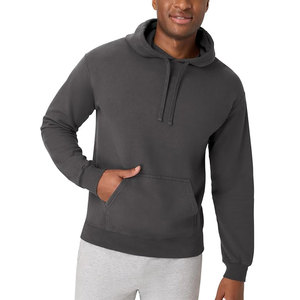 Sweat à capuche personnalisé pour homme, gris anthracite, en molleton de coton, style streetwear, uni, vêtements de sport, exportation premium directe d'usine de Sialkot - Product Image 2