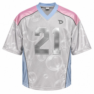 Camiseta de Fútbol Sublimada Personalizada, Cuello en V, Manga Corta, Malla Transpirable, Unisex, Adulto, Impresión del Número 21, Ropa Deportiva para Equipos, Todas las Temporadas - Product Image 1