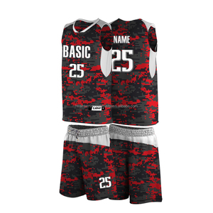 Camisetas de baloncesto de camuflaje sublimadas, diseños de uniforme de baloncesto con Impresión digital personalizada - Product Image 2