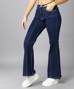 Jean slim vintage pour femme Abdul Royal World Export - Denim en coton, taille mi-haute, coupe classique, couleur résistante à la décoloration, lavable, peint à la main - Product Image 2