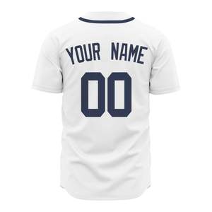 Maillot de baseball unisexe personnalisé, imprimé par sublimation, 100% polyester, respirant, antibactérien, séchage rapide, OEM ODM - Product Image 2