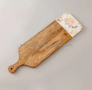 เขียงไม้ทำมือ เขียงไม้ธรรมชาติสำหรับเตรียมอาหารและเสิร์ฟในครัว - Product Image 6