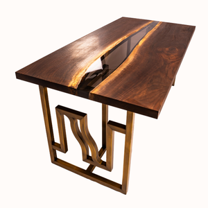 Escritorio ejecutivo moderno al por mayor de madera nueva moda japonesa con mesa de resina epoxi para el vestíbulo del hotel muebles de restaurante - Product Image 3