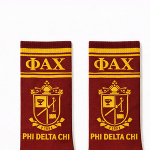 Chaussettes brodées de haute qualité pour les fraternités grecques, idéales pour les organisations et événements universitaires - Product Image 2