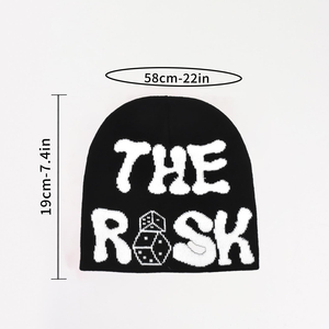 Bonnet tricoté unisexe OEM personnalisé de haute qualité 100 % acrylique, avec étiquette tissée teinte à la lettre, pour l'hiver, le ski et le pêcheur, modèle adulte courant - Product Image 2