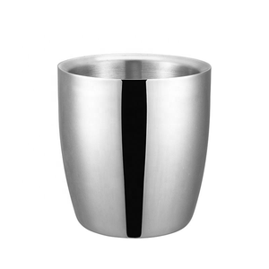 Seau à glace en métal personnalisé rond de 3 L en acier inoxydable et cuivre avec poignée pour bière et vin - Product Image 5