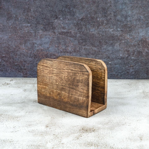 Acacia Wood <b>Napkin</b> Holder Plain Upright Paper Storage Tissue <b>Dispenser</b> Restaurant Kitchen Personalized Agate Stand Dinning Decor - Product Image 5