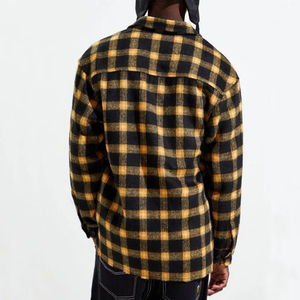 OEM Flannel Shirt Manufacturer Custom Logo & <b>Label</b> Street Fashion Full Sleeves Plaid Shirts Bulk Buy Casual Outerwear Apparel - Product Image 5